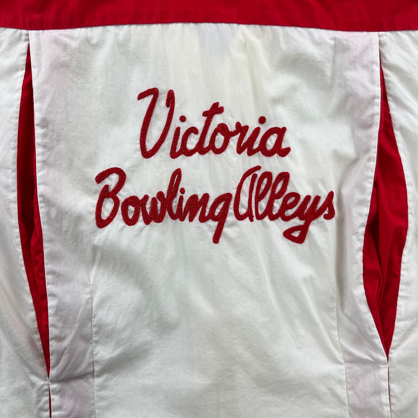 Vintage 70s Victoria Bowling Alleys Rockabilly Button Shirt M