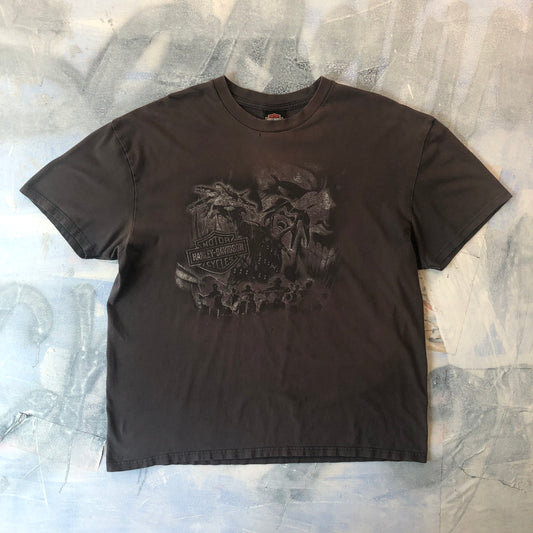 Vintage Harley Davidson Motorcycles Joker Face Cayman Islands T Shirt XL