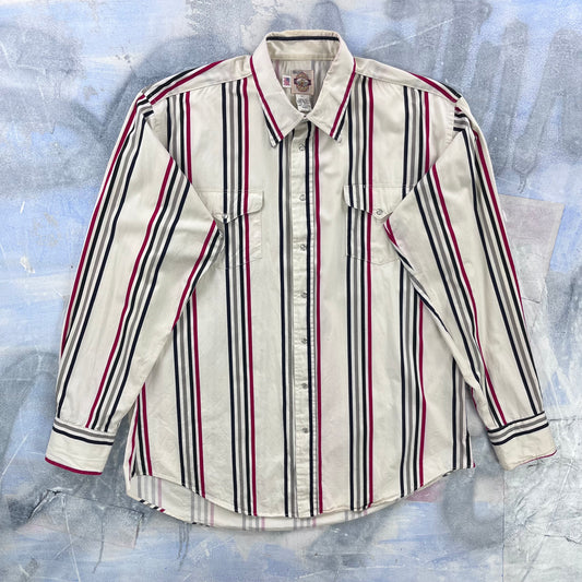 Vintage 90s USA Old El Paso Western Stripe Long Sleeve Shirt XL