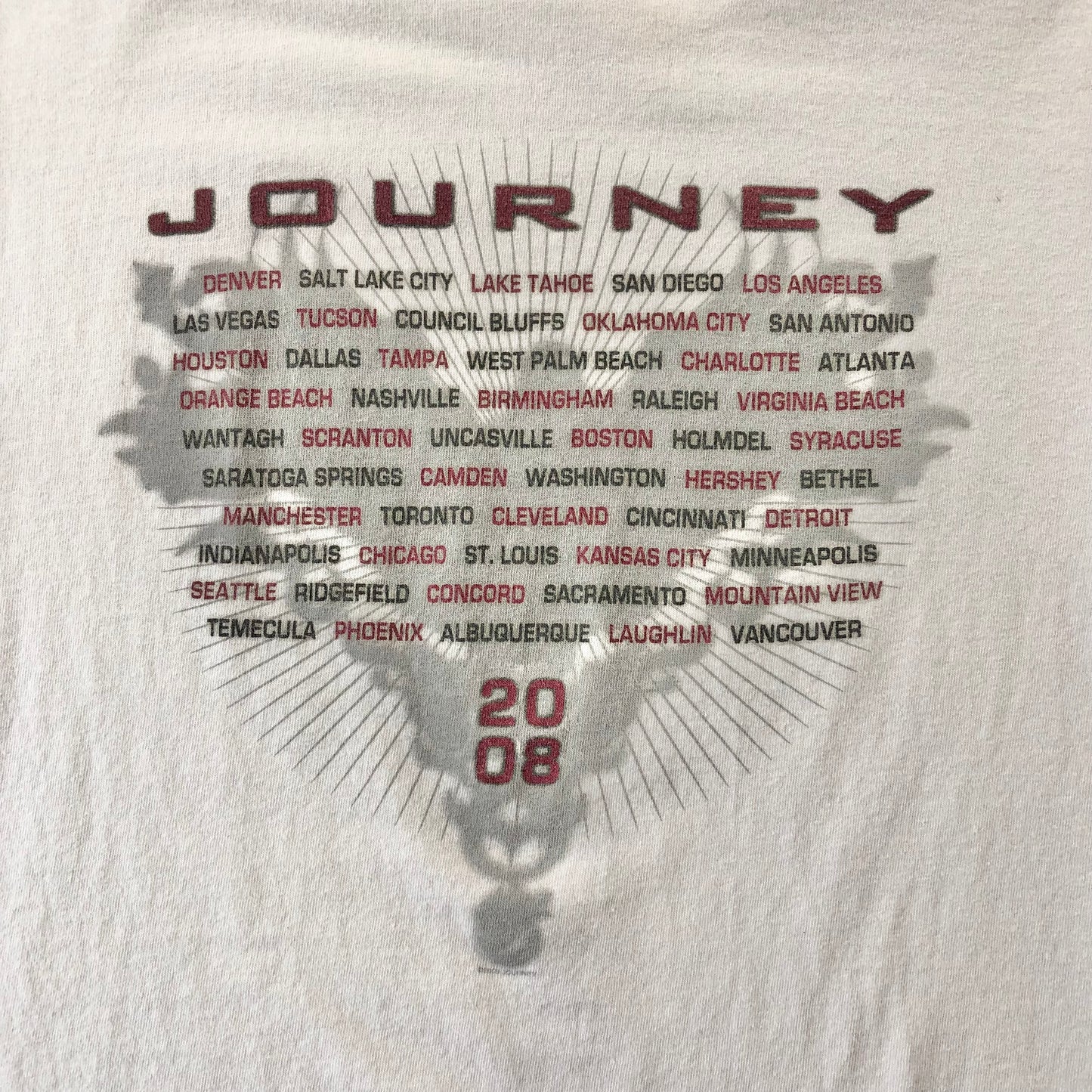 Vintage Journey 2008 Rock Tour T Shirt M