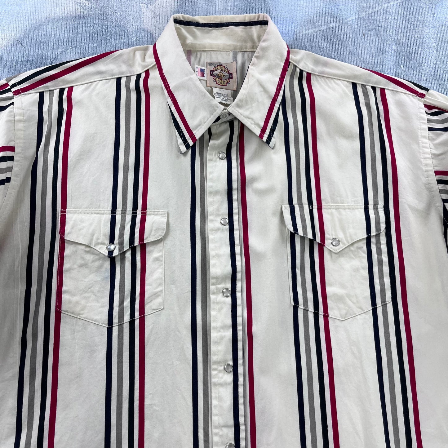 Vintage 90s USA Old El Paso Western Stripe Long Sleeve Shirt XL