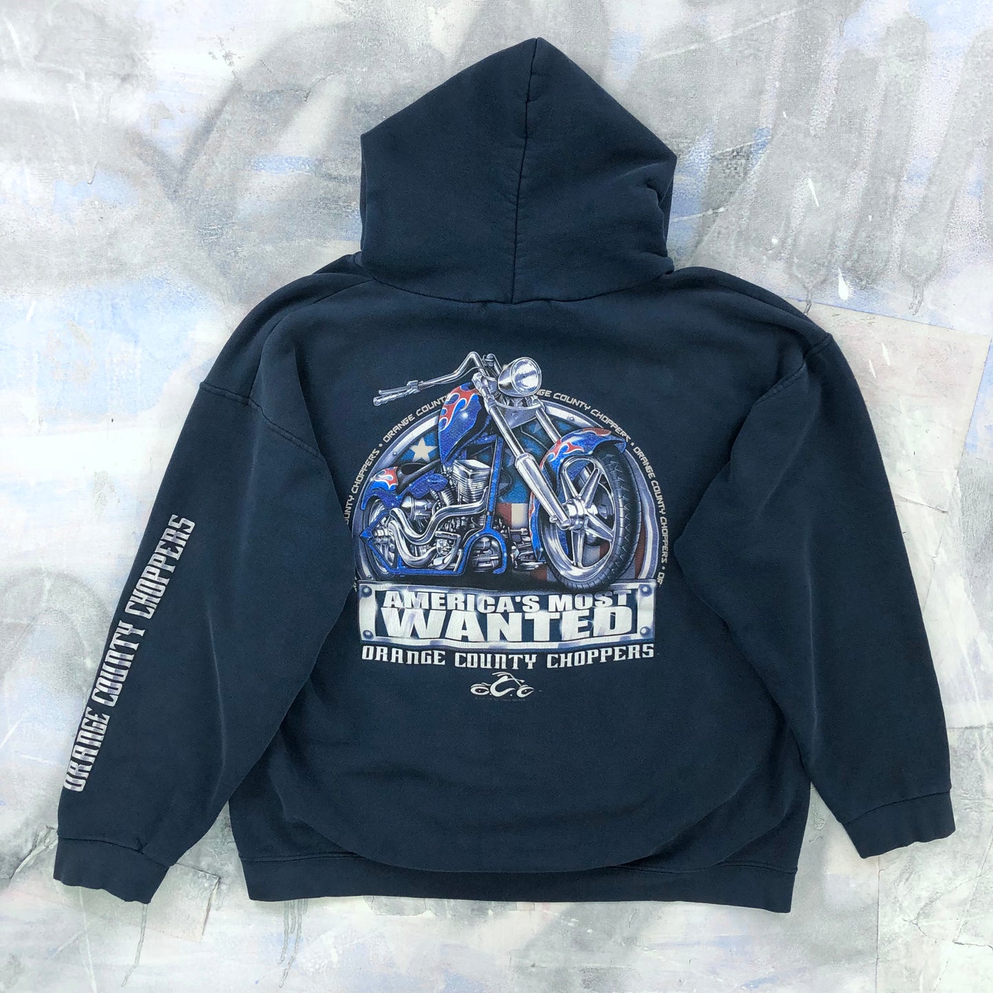 Vintage Y2K Orange County Choppers Americas Most Wanted Pullover Hoodie Sweatshirt XL