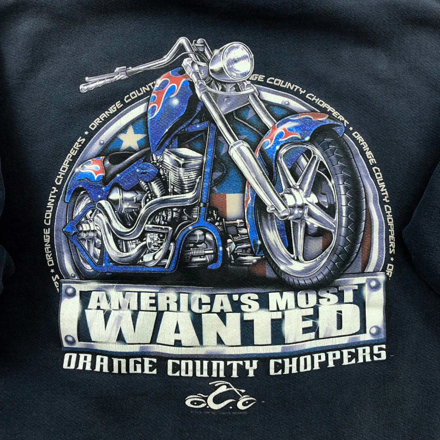 Vintage Y2K Orange County Choppers Americas Most Wanted Pullover Hoodie Sweatshirt XL