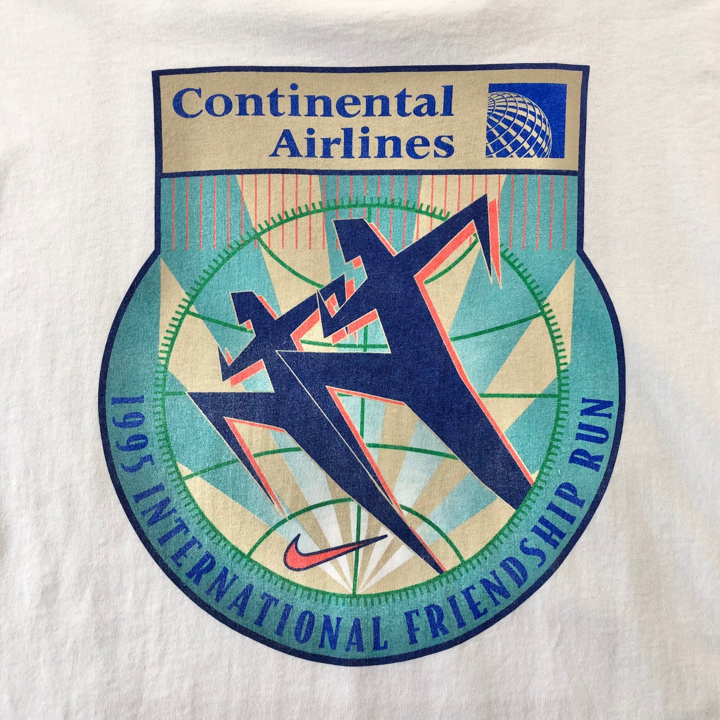Vintage 90s Nike New York City Marathon International Friendship Run T Shirt L