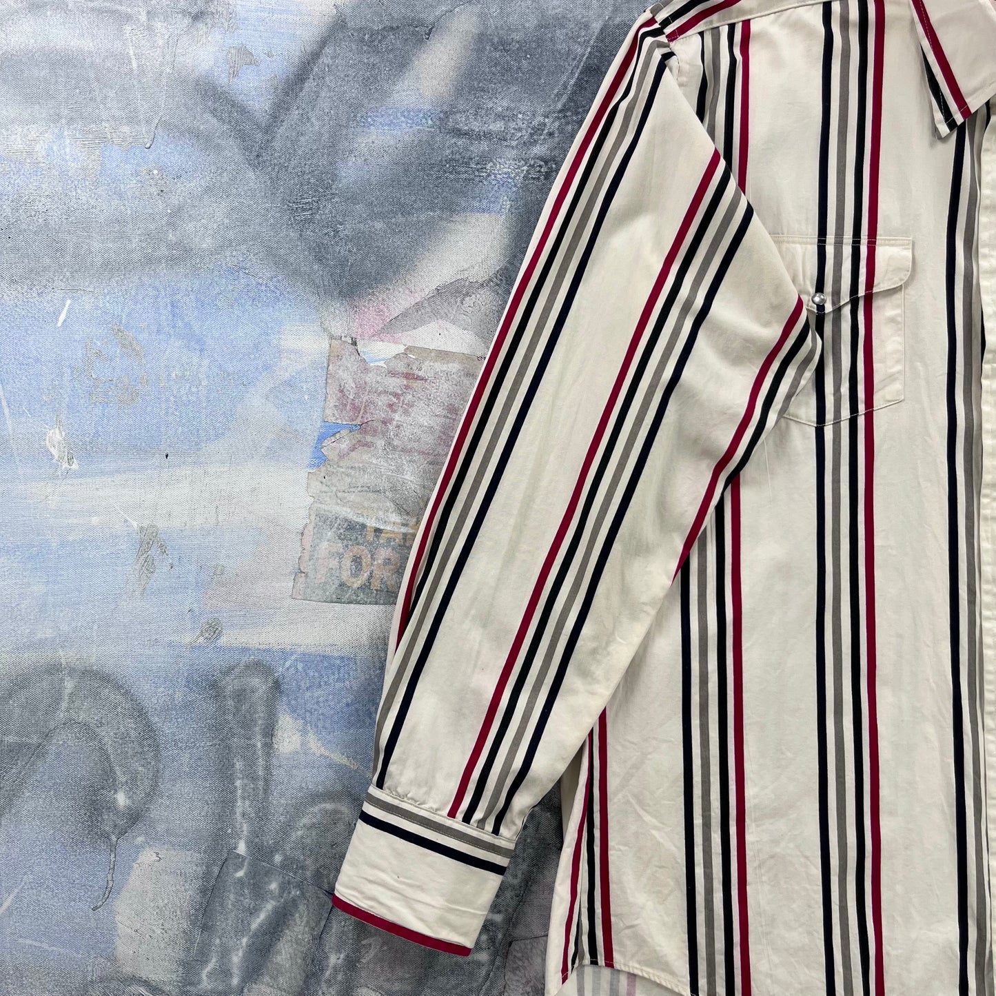 Vintage 90s USA Old El Paso Western Stripe Long Sleeve Shirt XL