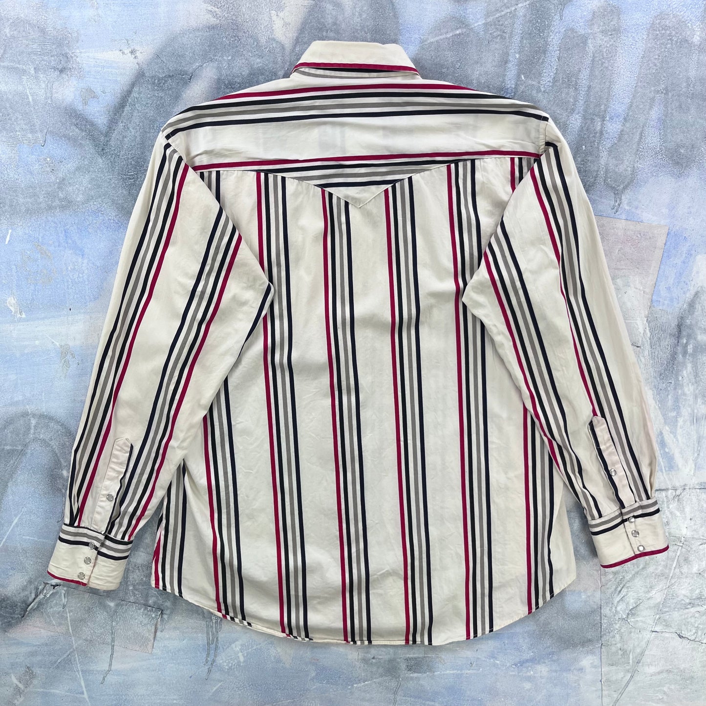 Vintage 90s USA Old El Paso Western Stripe Long Sleeve Shirt XL