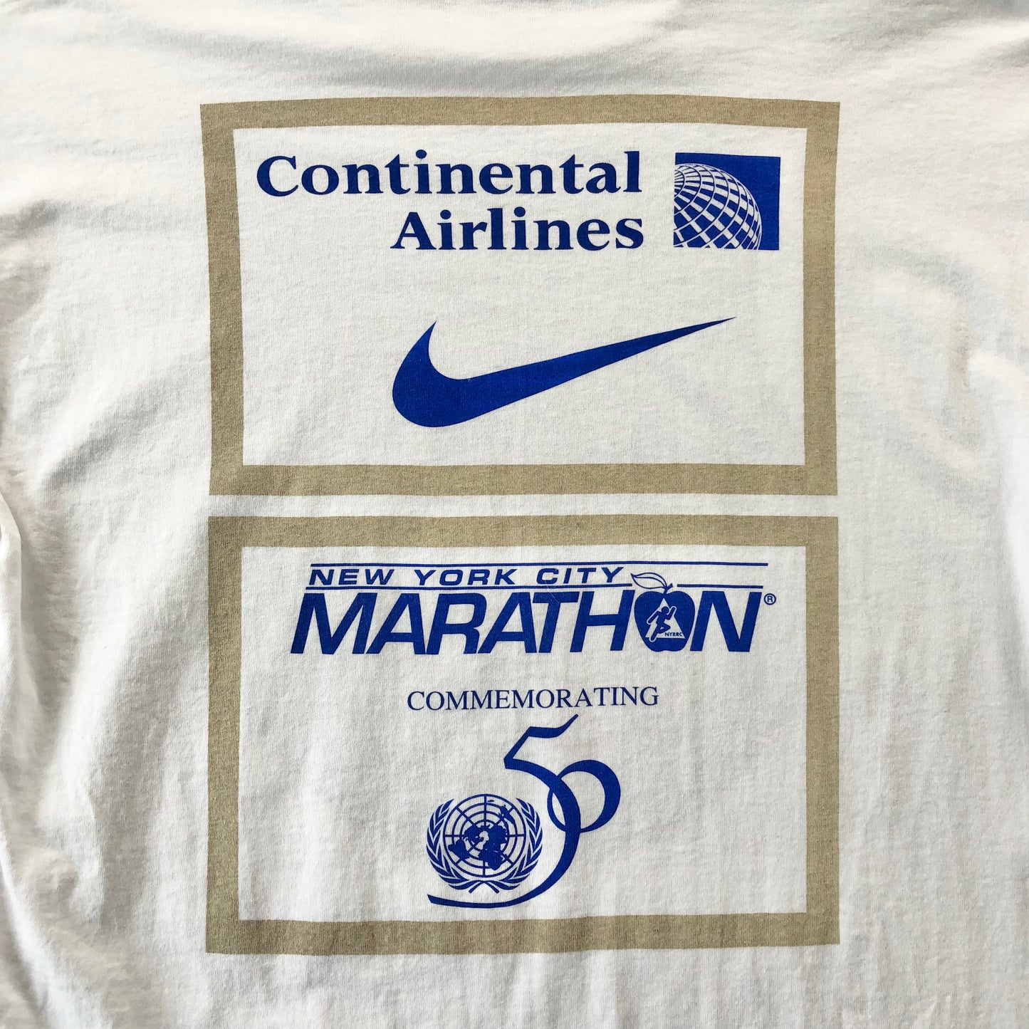 Vintage 90s Nike New York City Marathon International Friendship Run T Shirt L