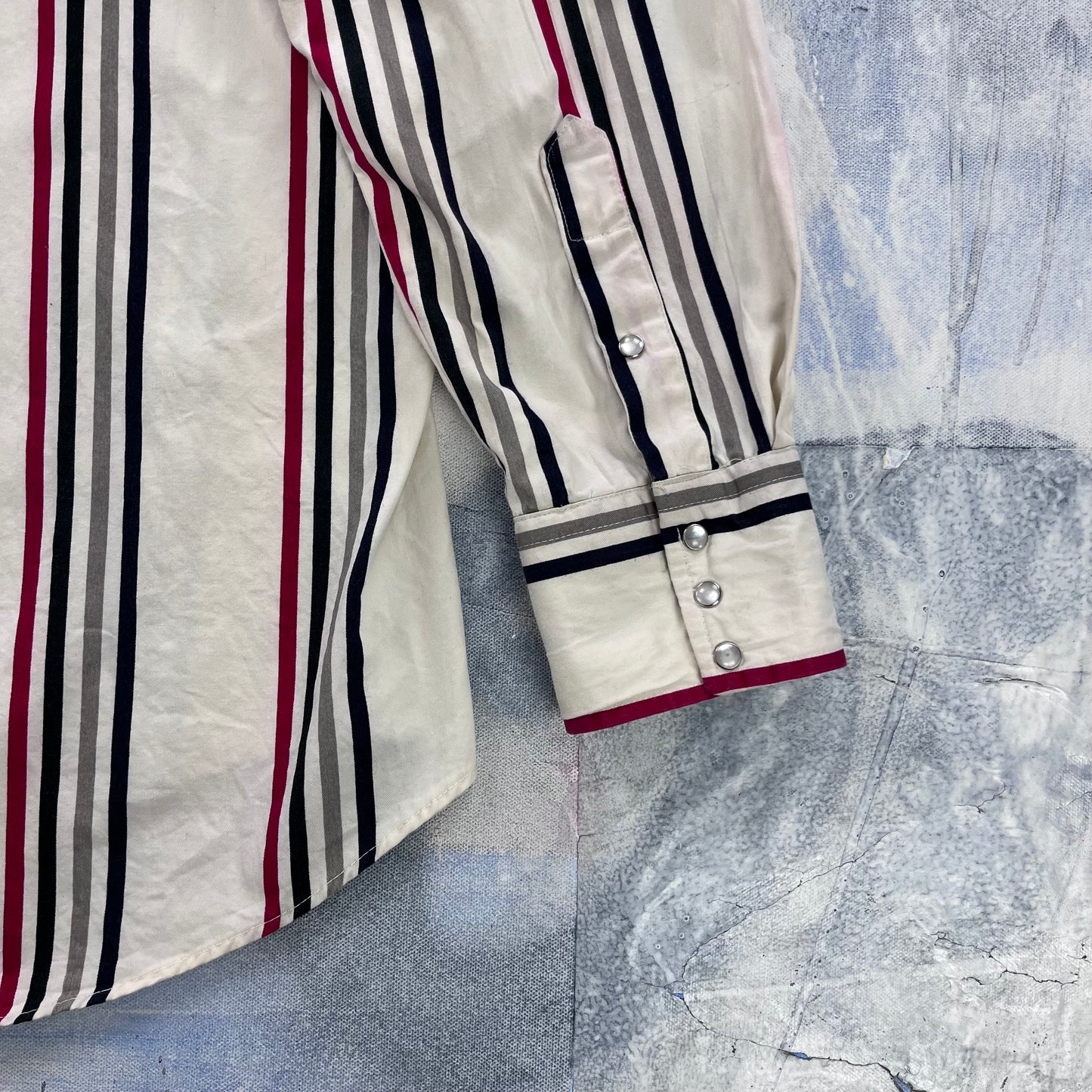 Vintage 90s USA Old El Paso Western Stripe Long Sleeve Shirt XL