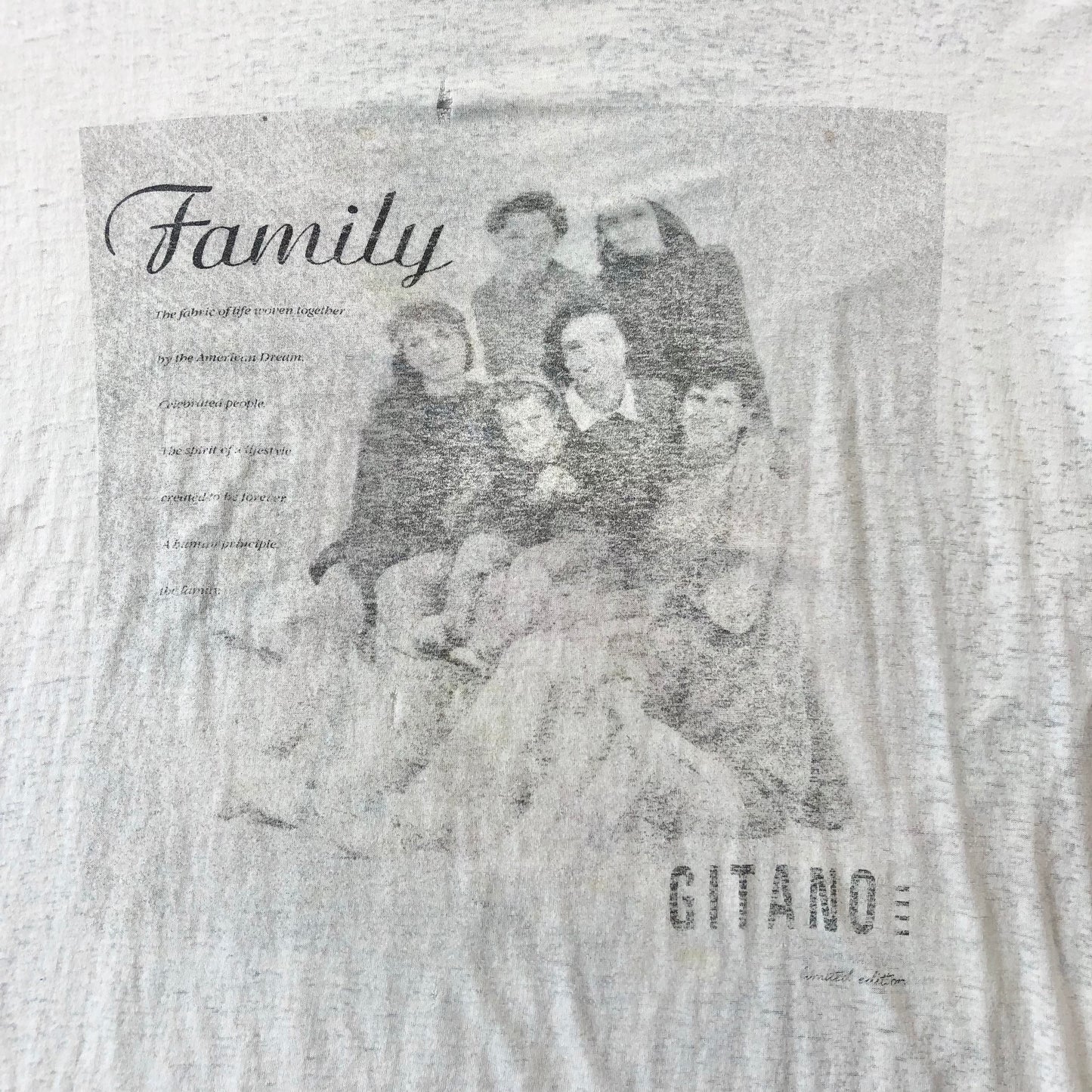 Vintage 90s McCalls Gitano Family Limited Edition Single Stitch T Shirt XL