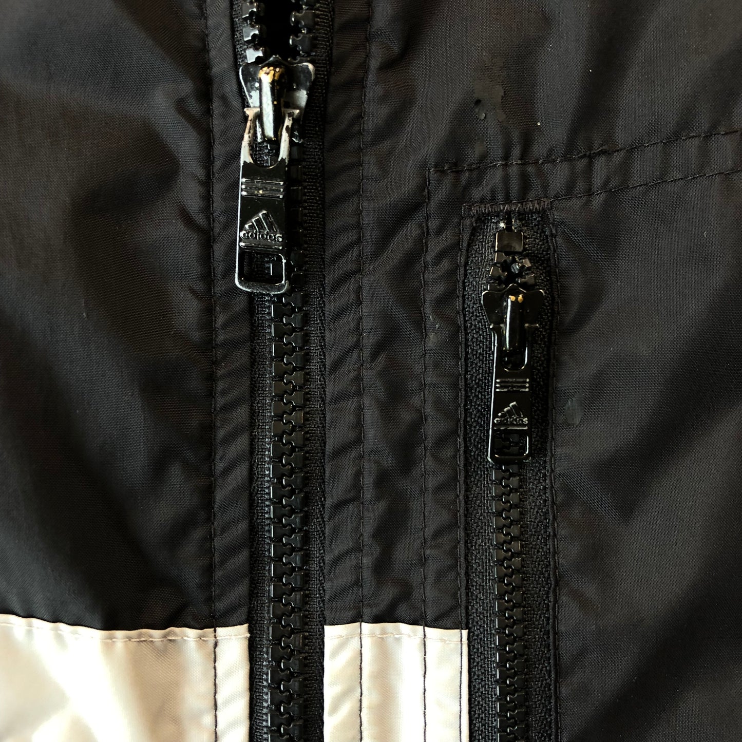 Vintage 90s Adidas Three Stripes Lined Windbreaker Zip Jacket XL