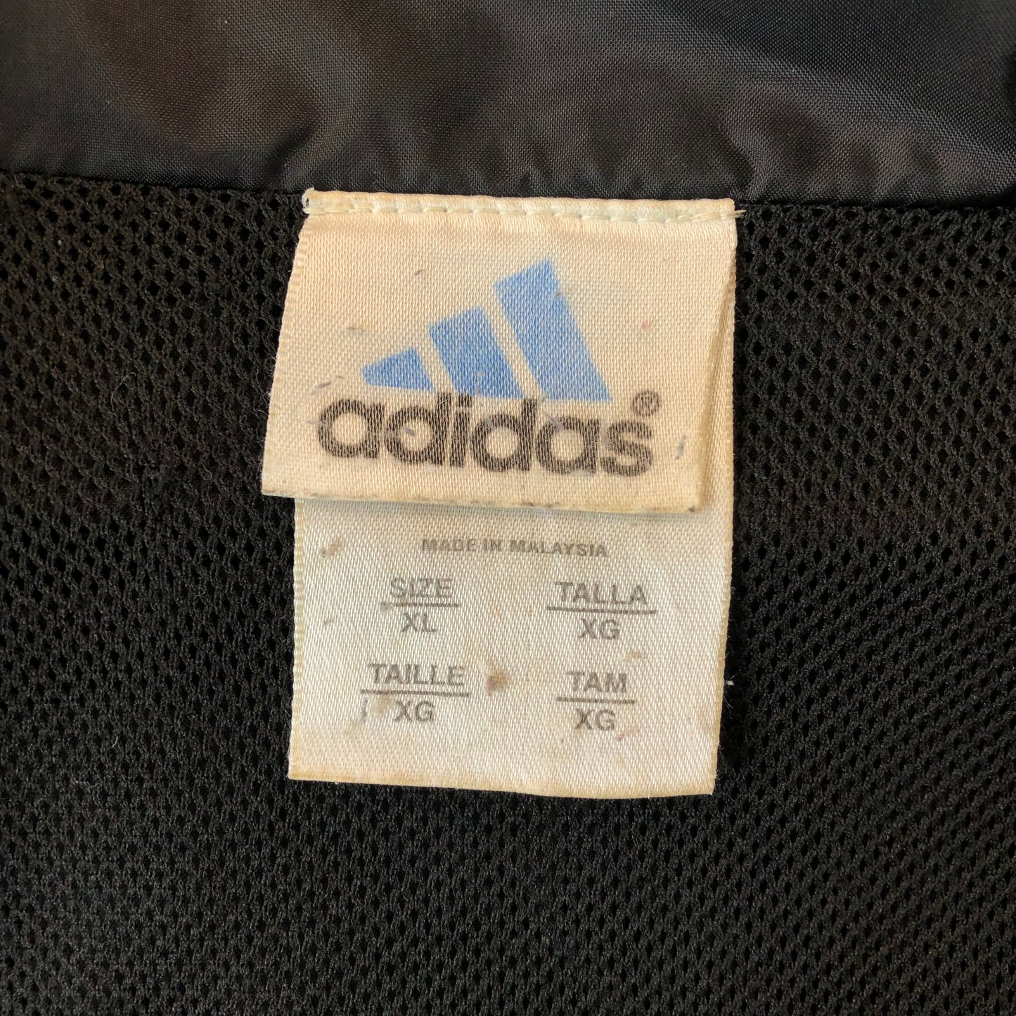 Vintage 90s Adidas Three Stripes Lined Windbreaker Zip Jacket XL