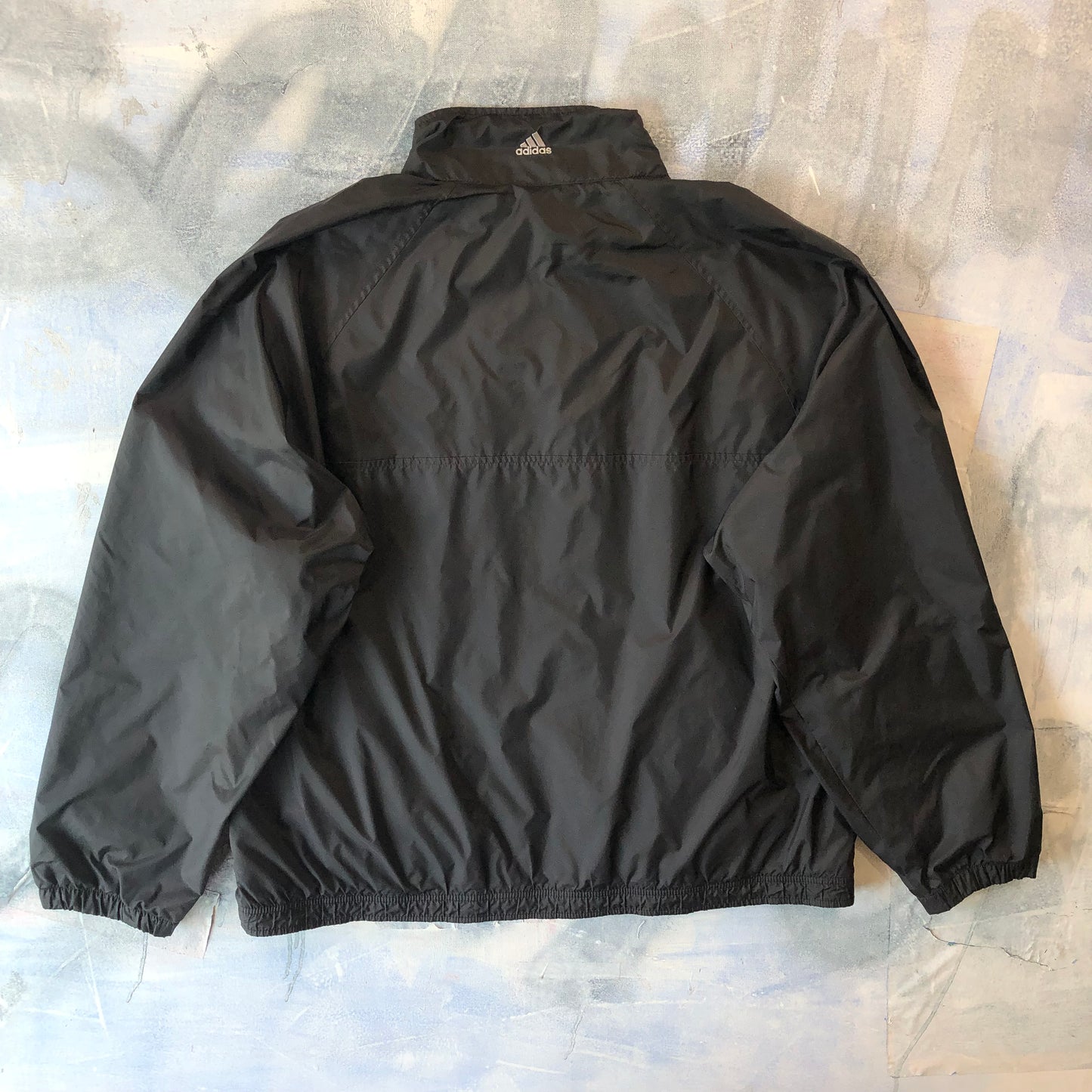 Vintage 90s Adidas Three Stripes Lined Windbreaker Zip Jacket XL