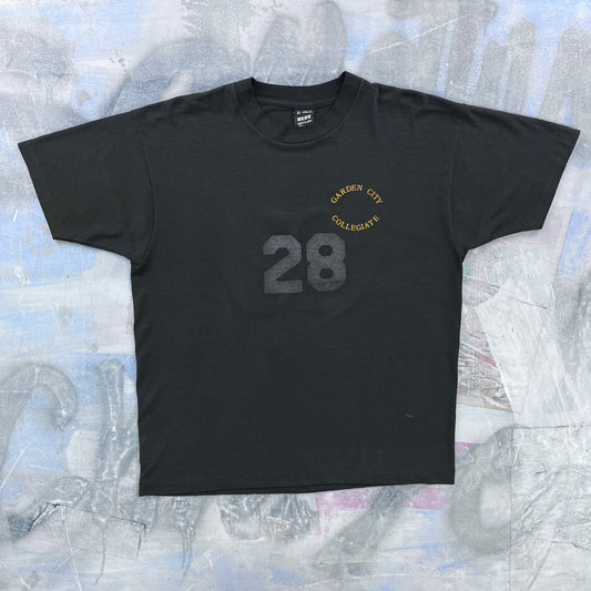 Vintage 90s USA Garden City Collegiate High School 28 Single Stitch T Shirt XL
