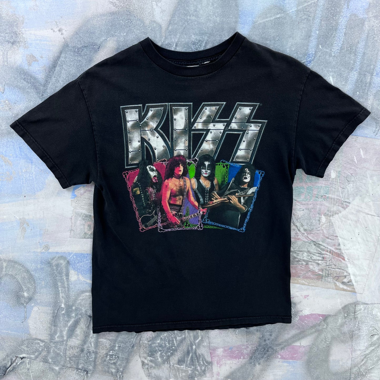 Vintage Kiss Rock The Nation Army T Shirt M