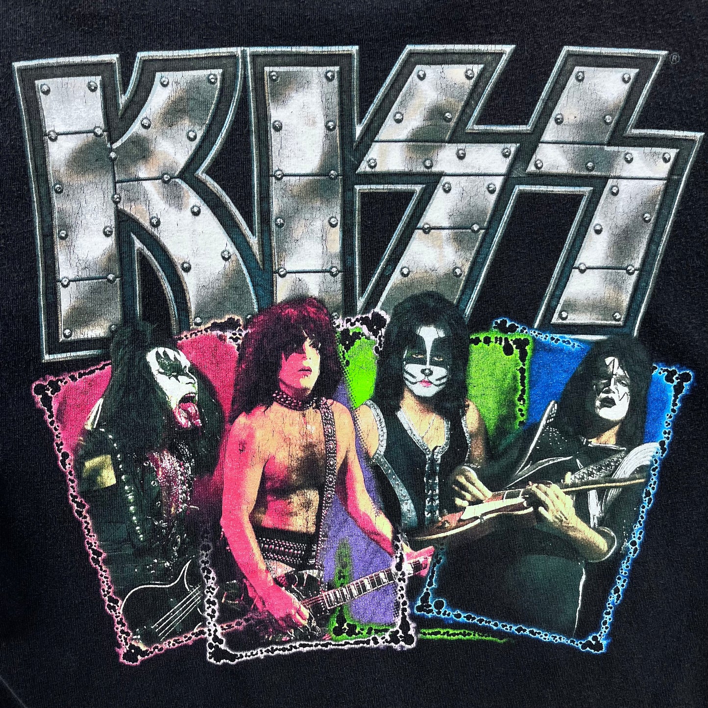 Vintage Kiss Rock The Nation Army T Shirt M