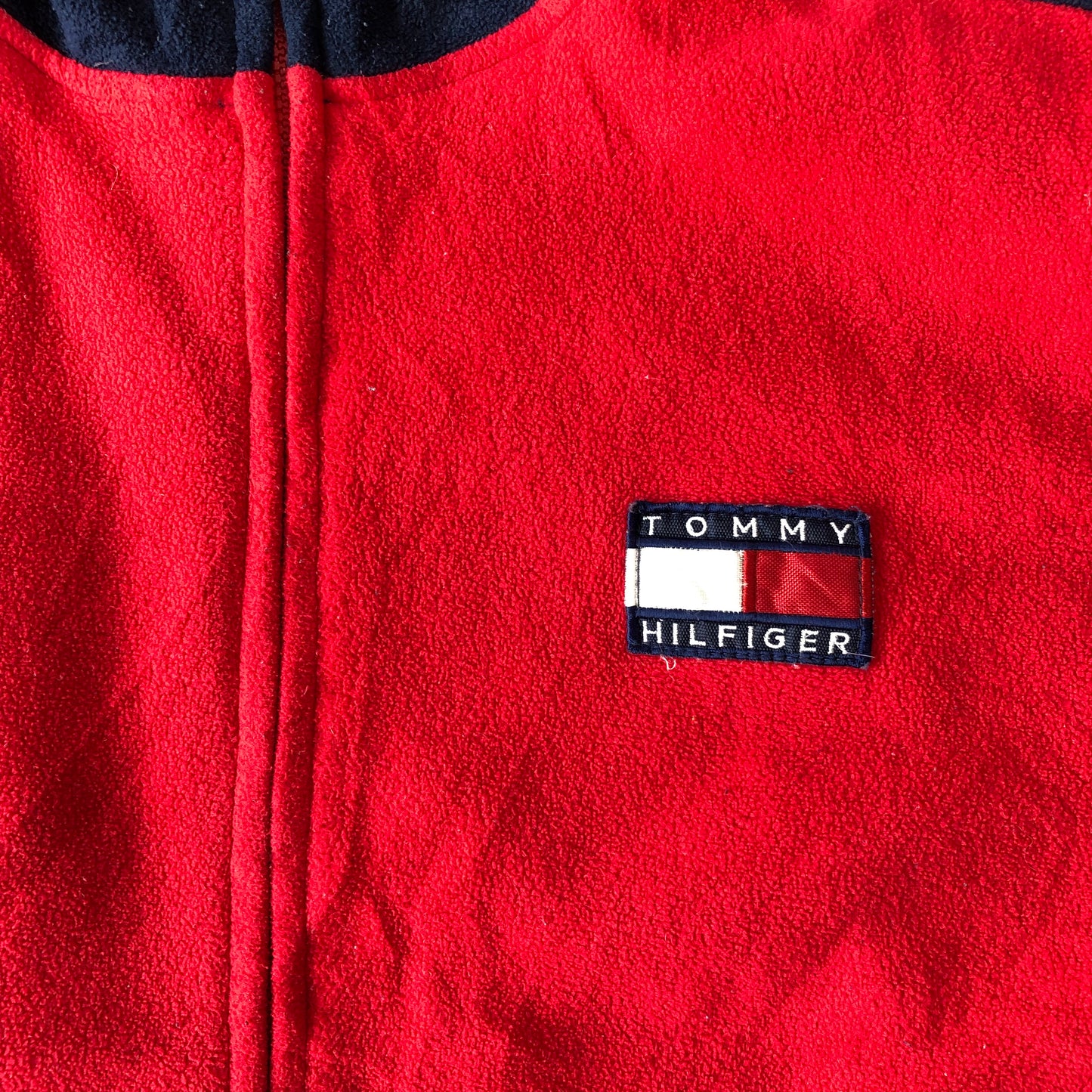 Tommy Hilfiger Retro Hooded Zip Fleece Sweatshirt L
