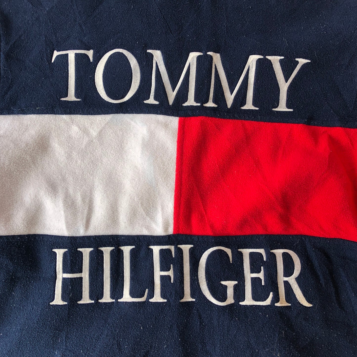 Tommy Hilfiger Retro Hooded Zip Fleece Sweatshirt L
