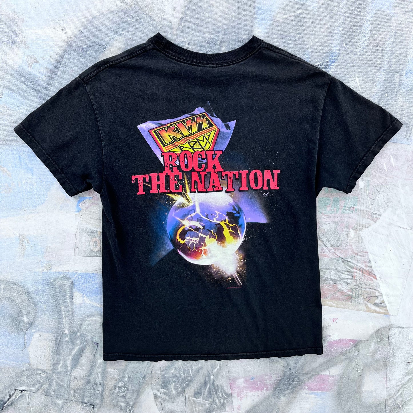 Vintage Kiss Rock The Nation Army T Shirt M