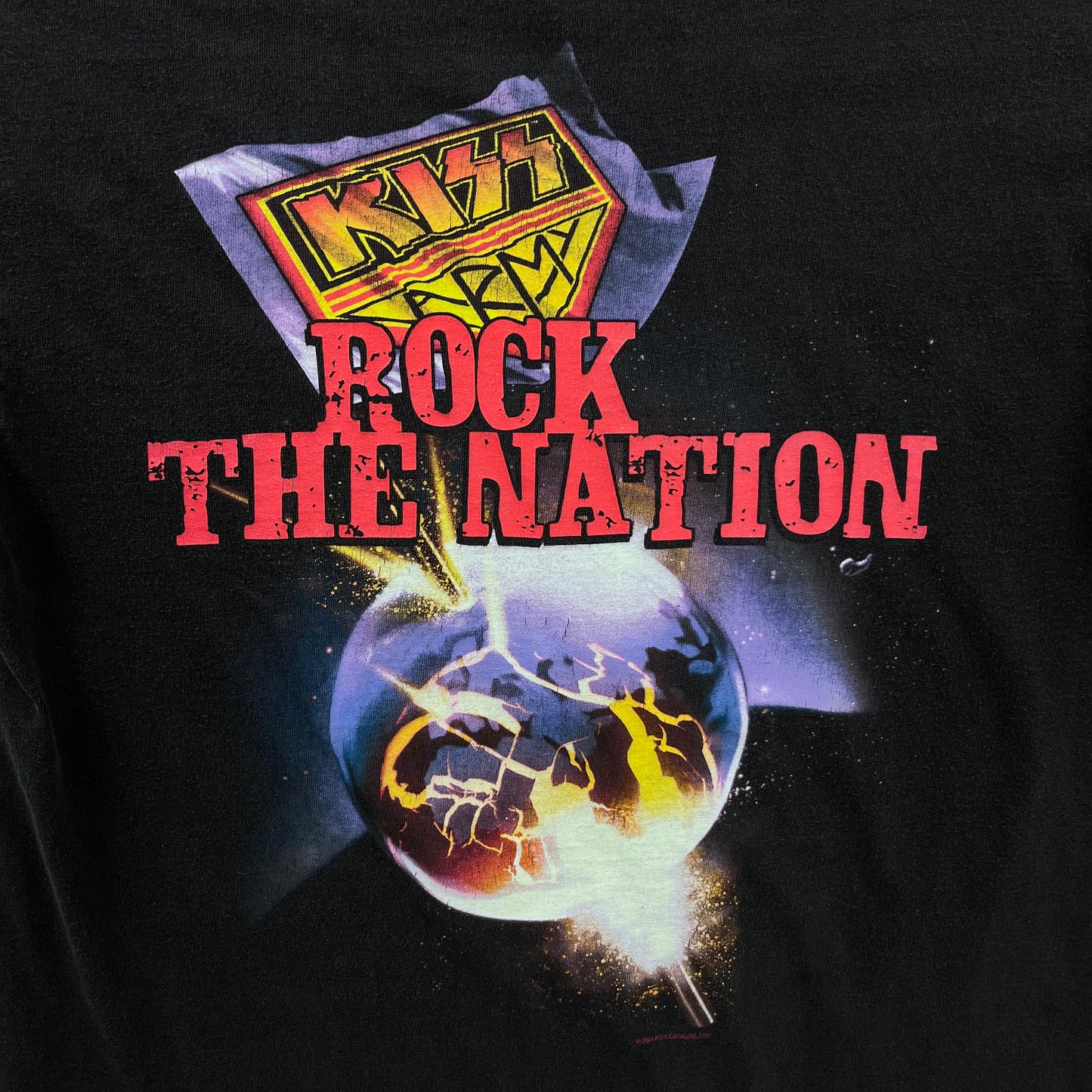 Vintage Kiss Rock The Nation Army T Shirt M