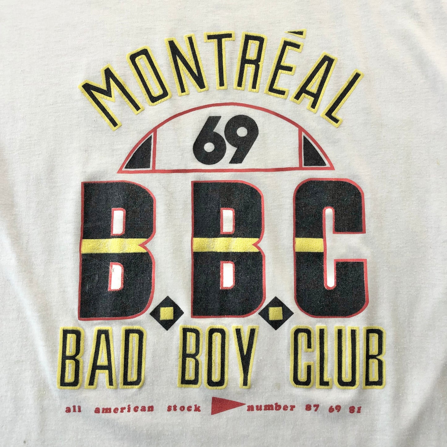 Vintage 90s Montreal 69 Bad Boy Club Single Stitch T Shirt M