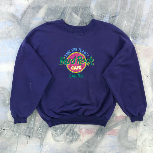 Vintage 90s Hard Rock Cafe Cancun Crewneck Sweatshirt M