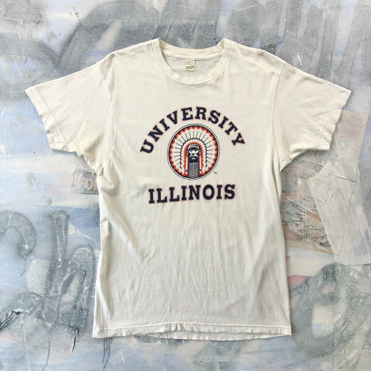 Vintage USA 90s University Of Illinois Chief Single Stitch Shirt M