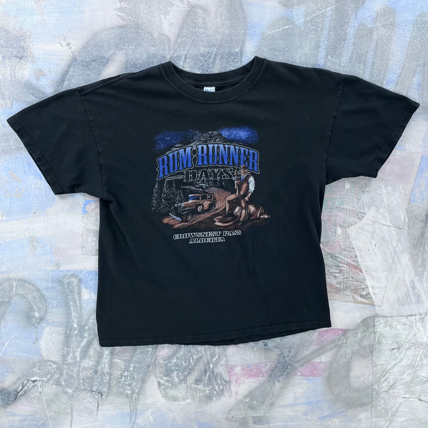 Vintage Rum Runner Days Growsnest Alberta T Shirt L