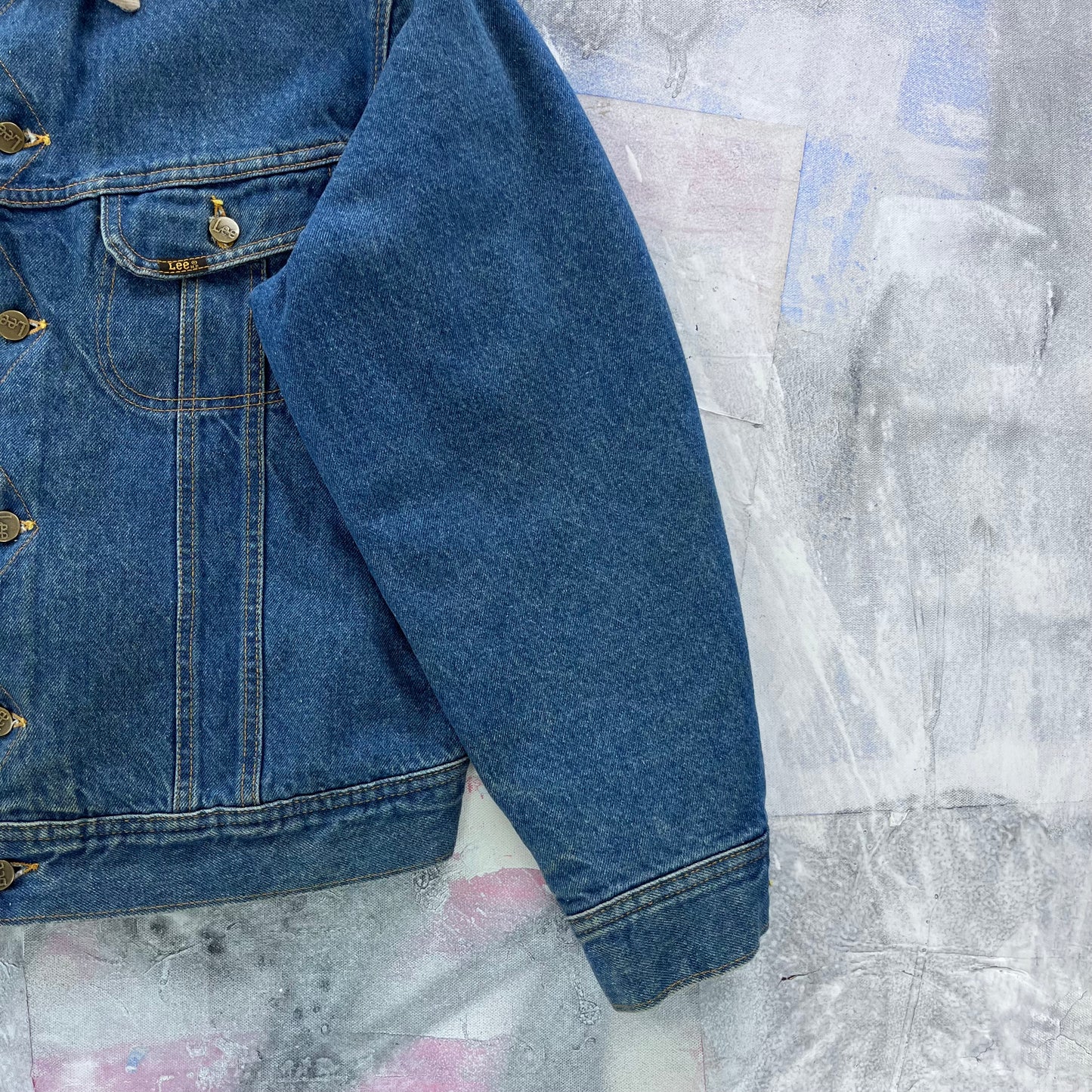 Vintage Lee Storm Rider Blanket Lined Denim Button Jacket L