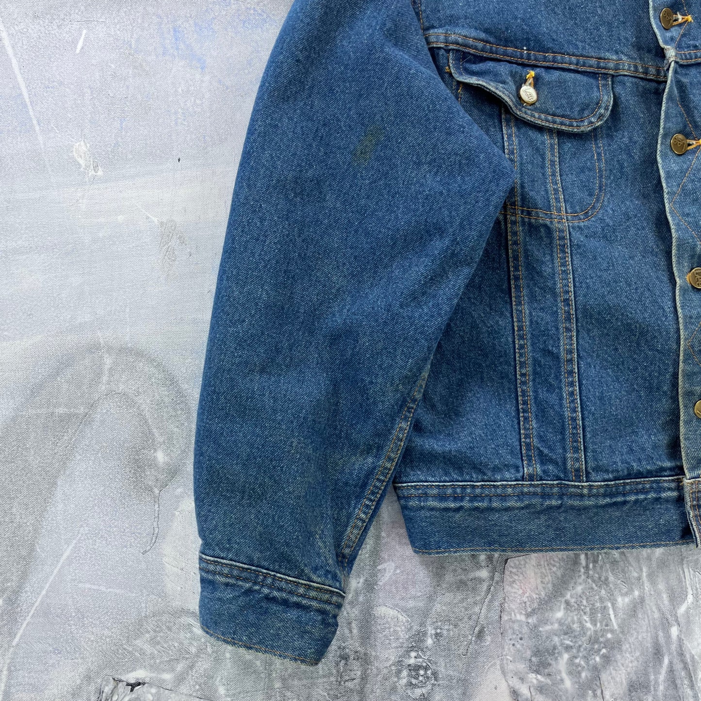 Vintage Lee Storm Rider Blanket Lined Denim Button Jacket L