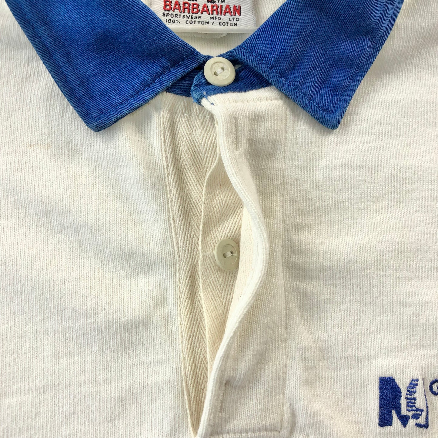 Vintage 90s Barbarian Rugby Long Sleeve Polo Shirt L