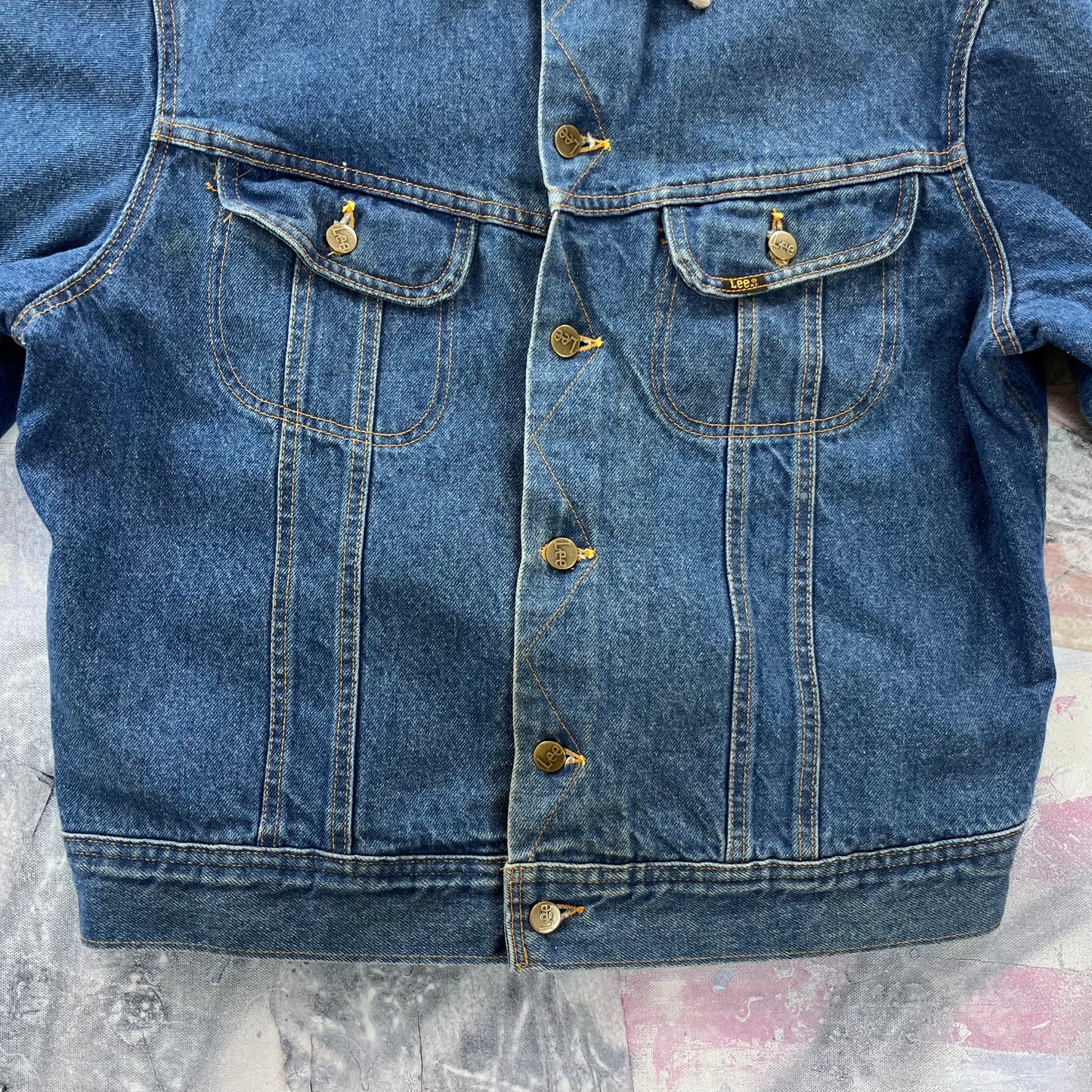 Vintage Lee Storm Rider Blanket Lined Denim Button Jacket L