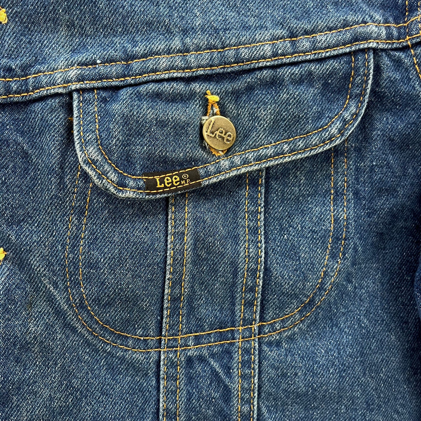 Vintage Lee Storm Rider Blanket Lined Denim Button Jacket L