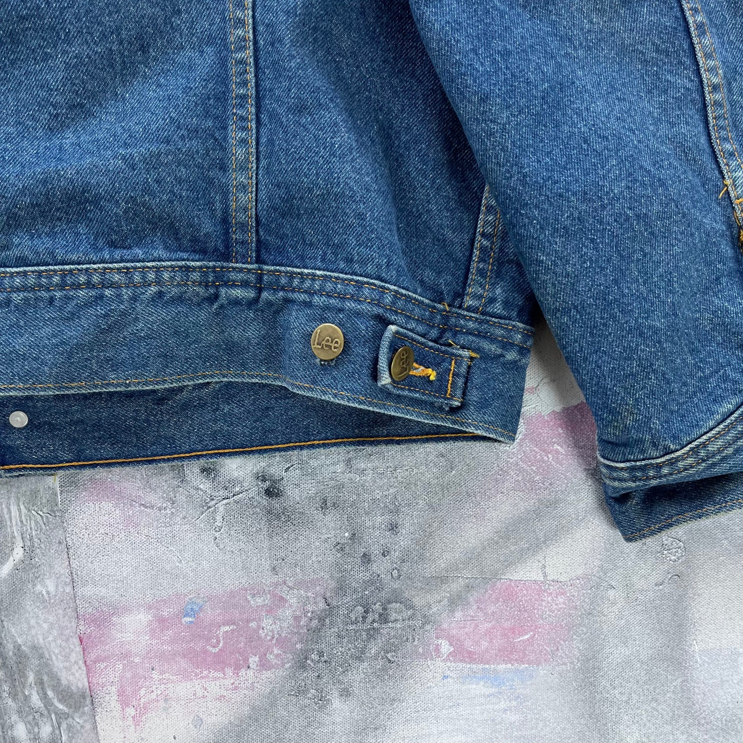 Vintage Lee Storm Rider Blanket Lined Denim Button Jacket L