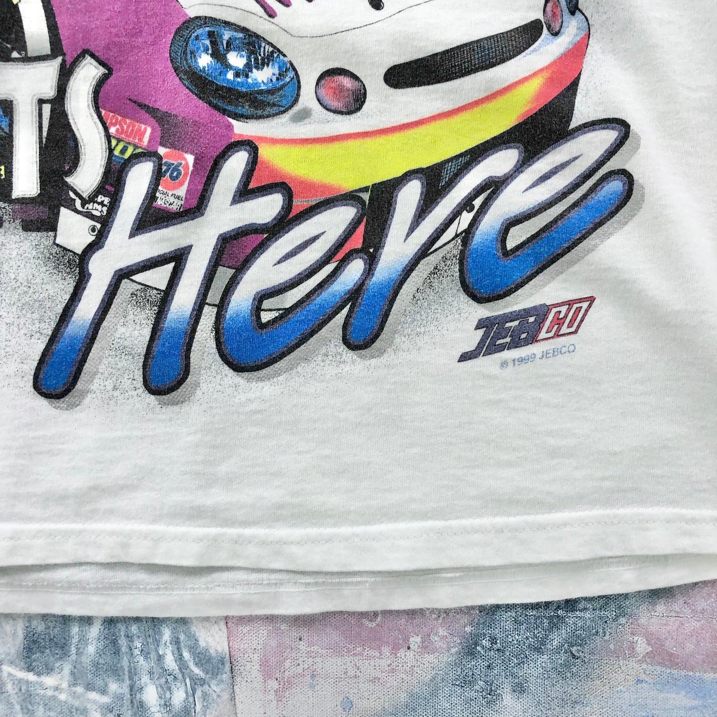 Vintage 90s Nascar Excitement Starts Here AOP T Shirt L