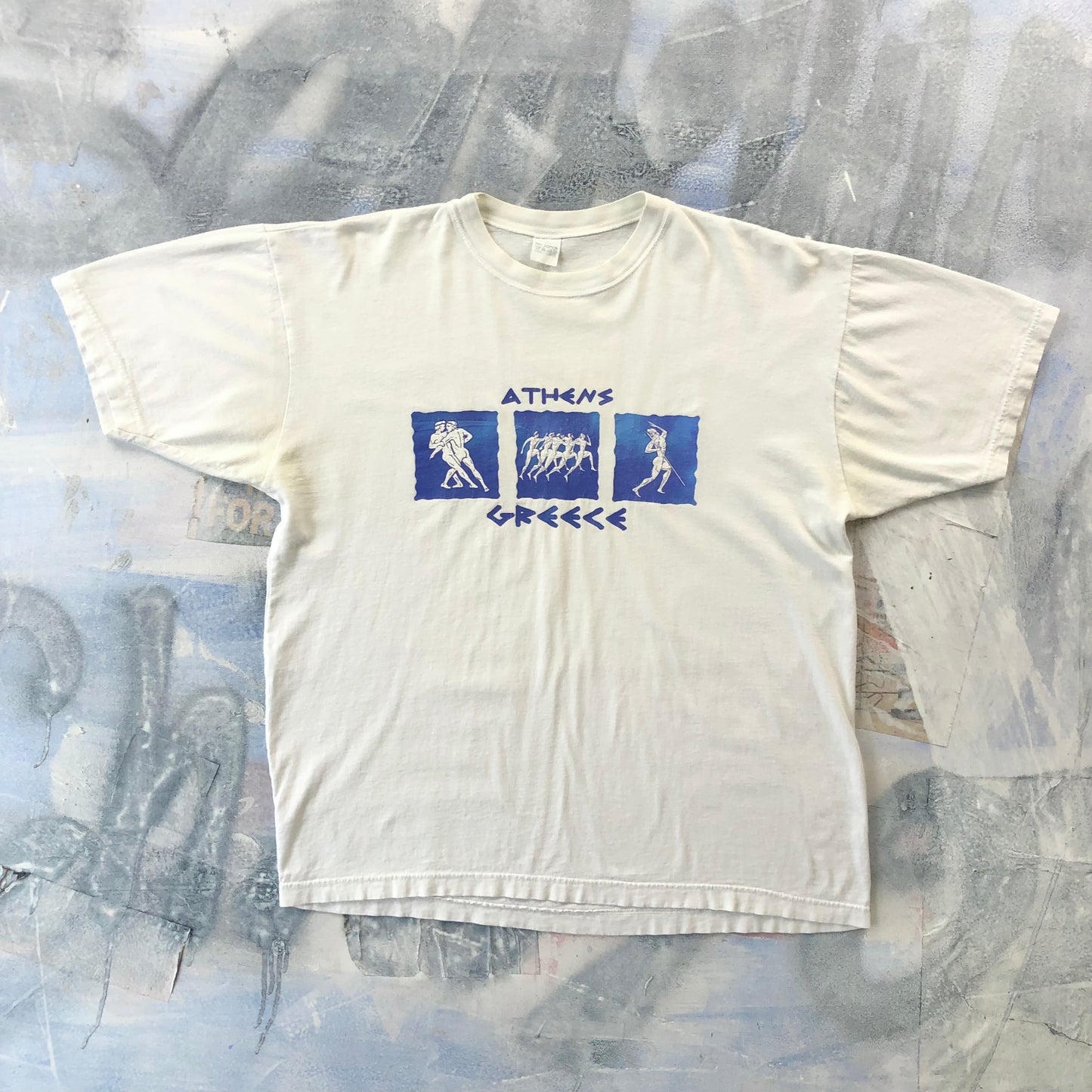 Vintage Athens Greece T Shirt L