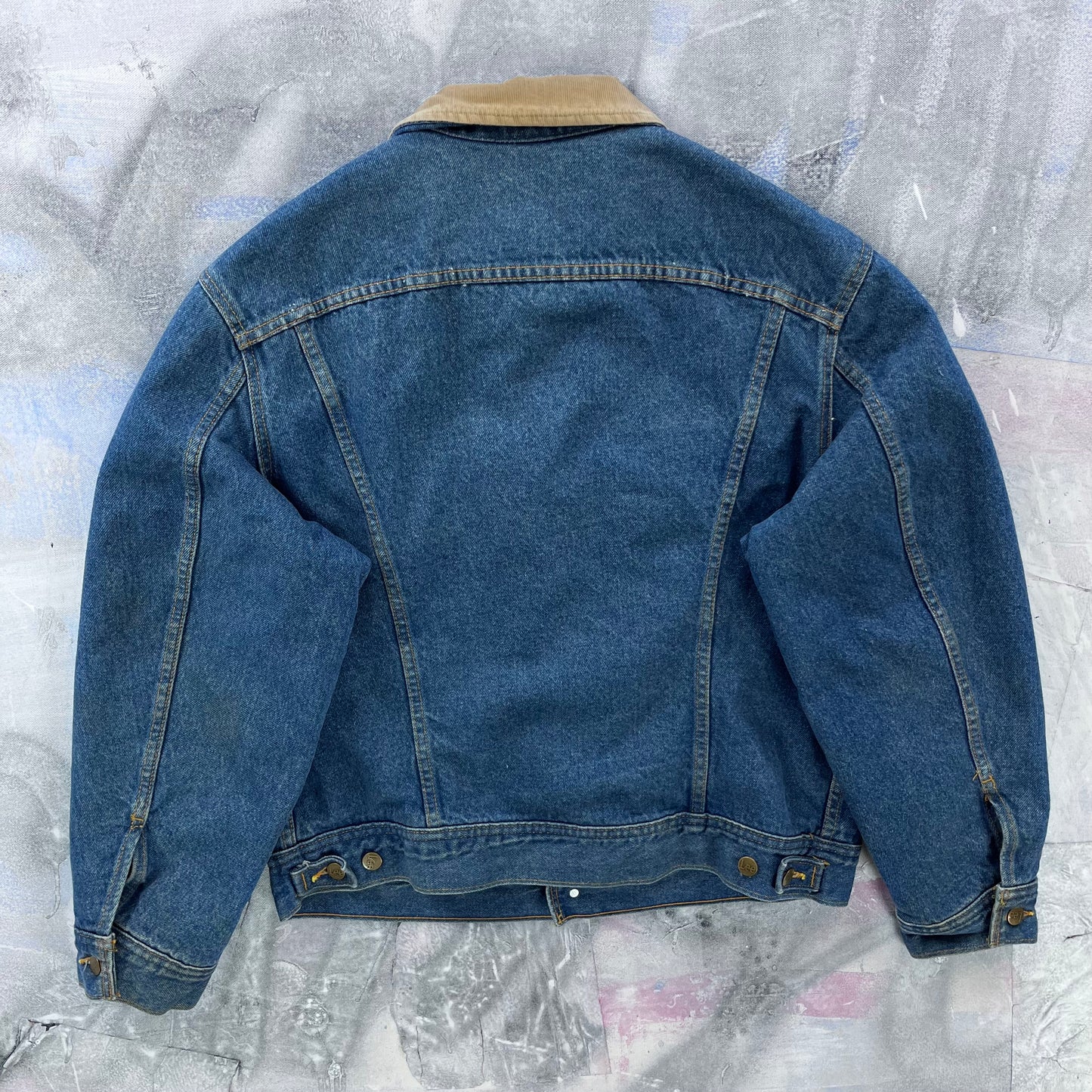 Vintage Lee Storm Rider Blanket Lined Denim Button Jacket L