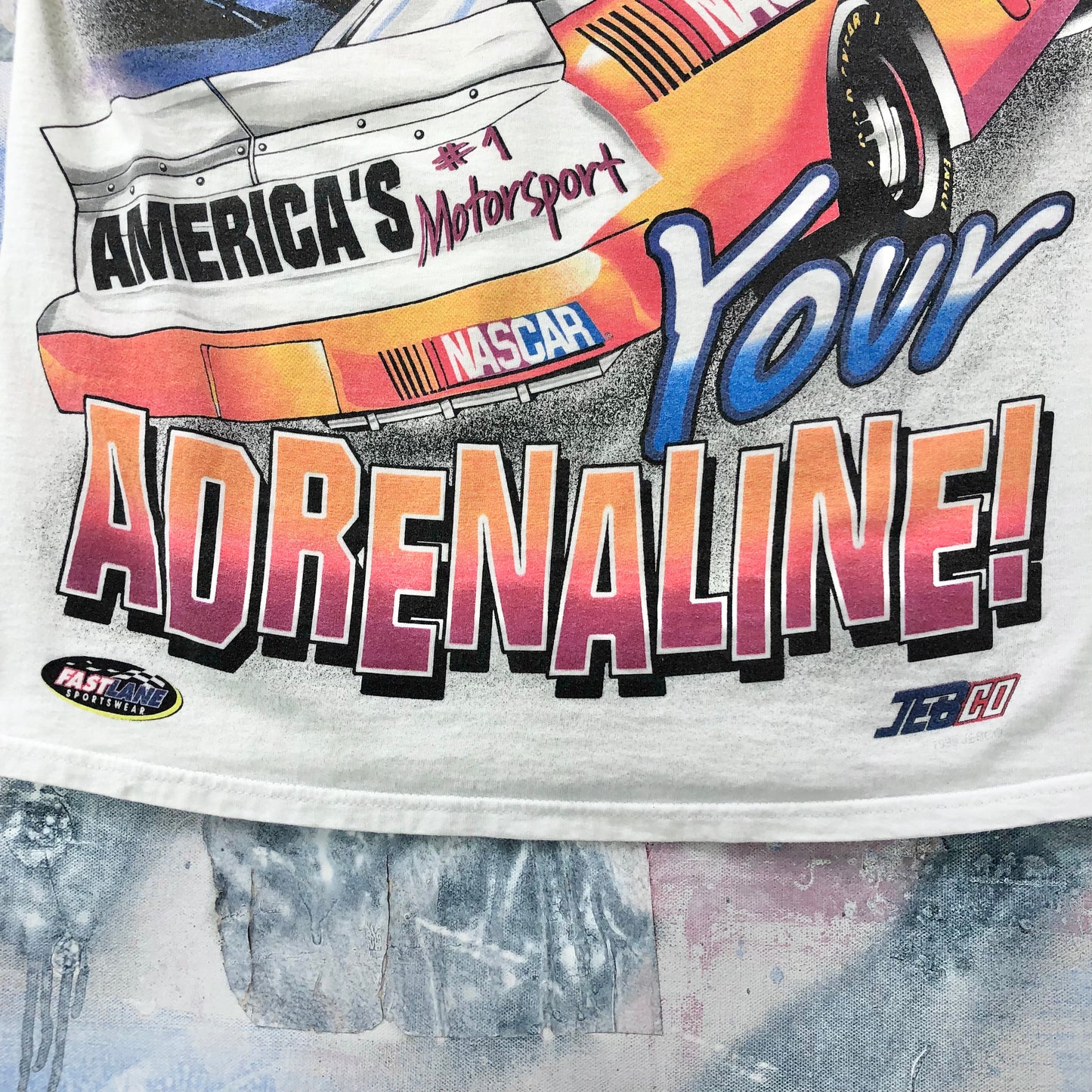 Vintage 90s Nascar Excitement Starts Here AOP T Shirt L