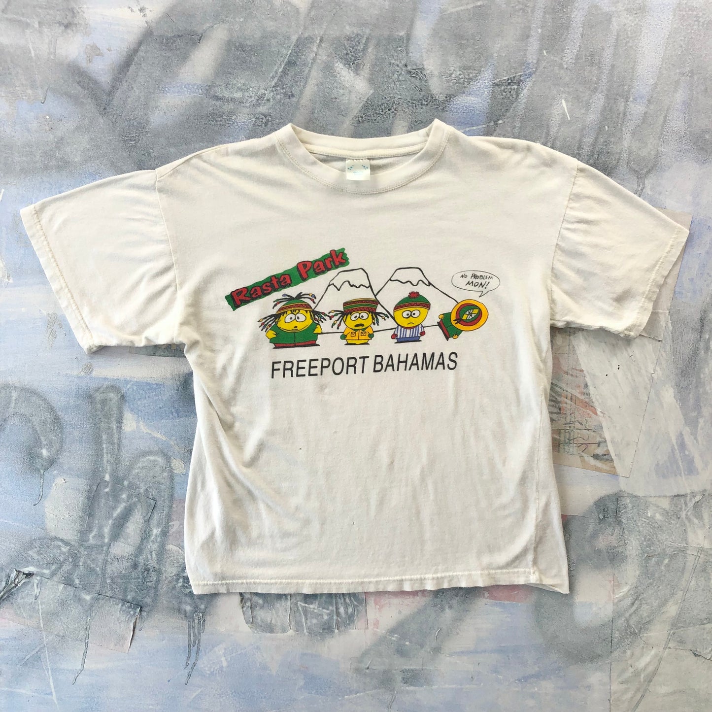 Vintage South Park Freeport Bahamas Rasta Park T Shirt XL