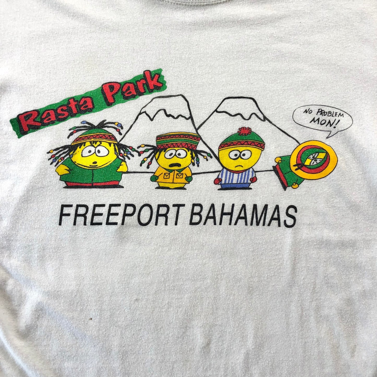 Vintage South Park Freeport Bahamas Rasta Park T Shirt XL