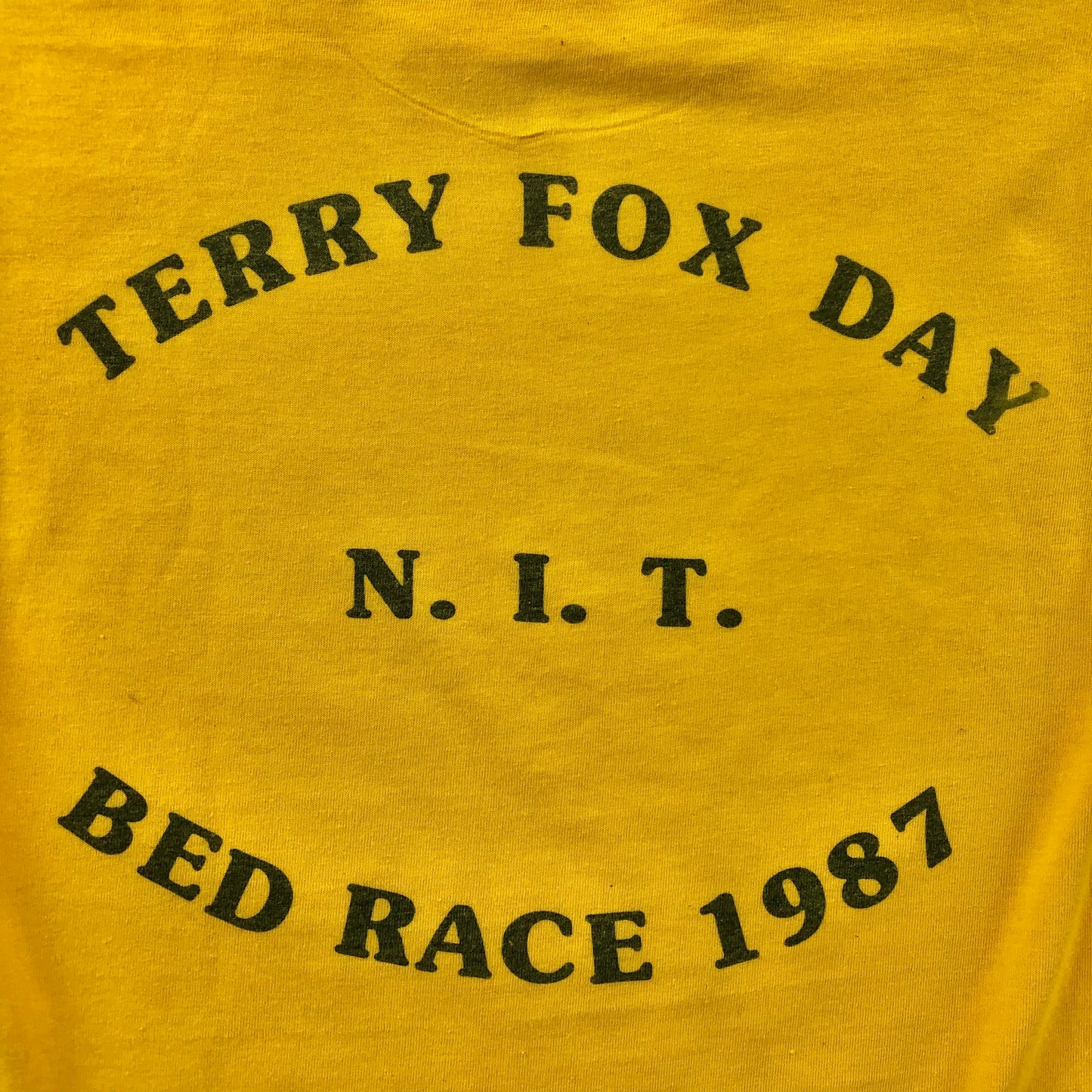 Vintage 80s USA Terry Fox Day N.I.T Bed Race 1987 T Shirt S