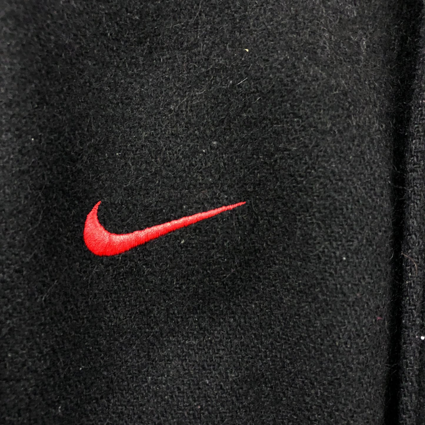 Vintage Nike Team Canada Quilted Lined Wool Leather Button Jacket L