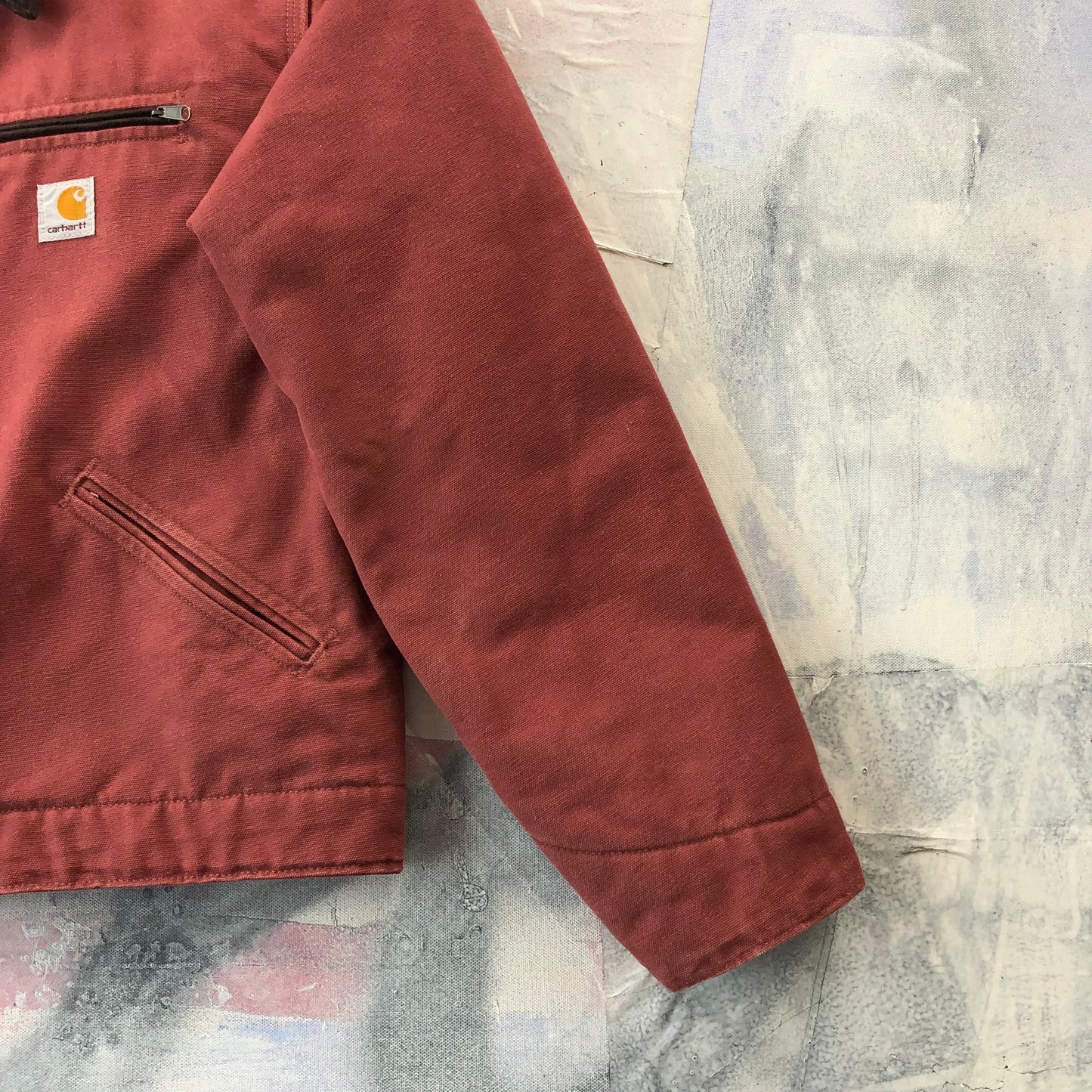 Vintage Carhartt WJ097 Detroit Workwear Blanket Lined Zip Jacket L