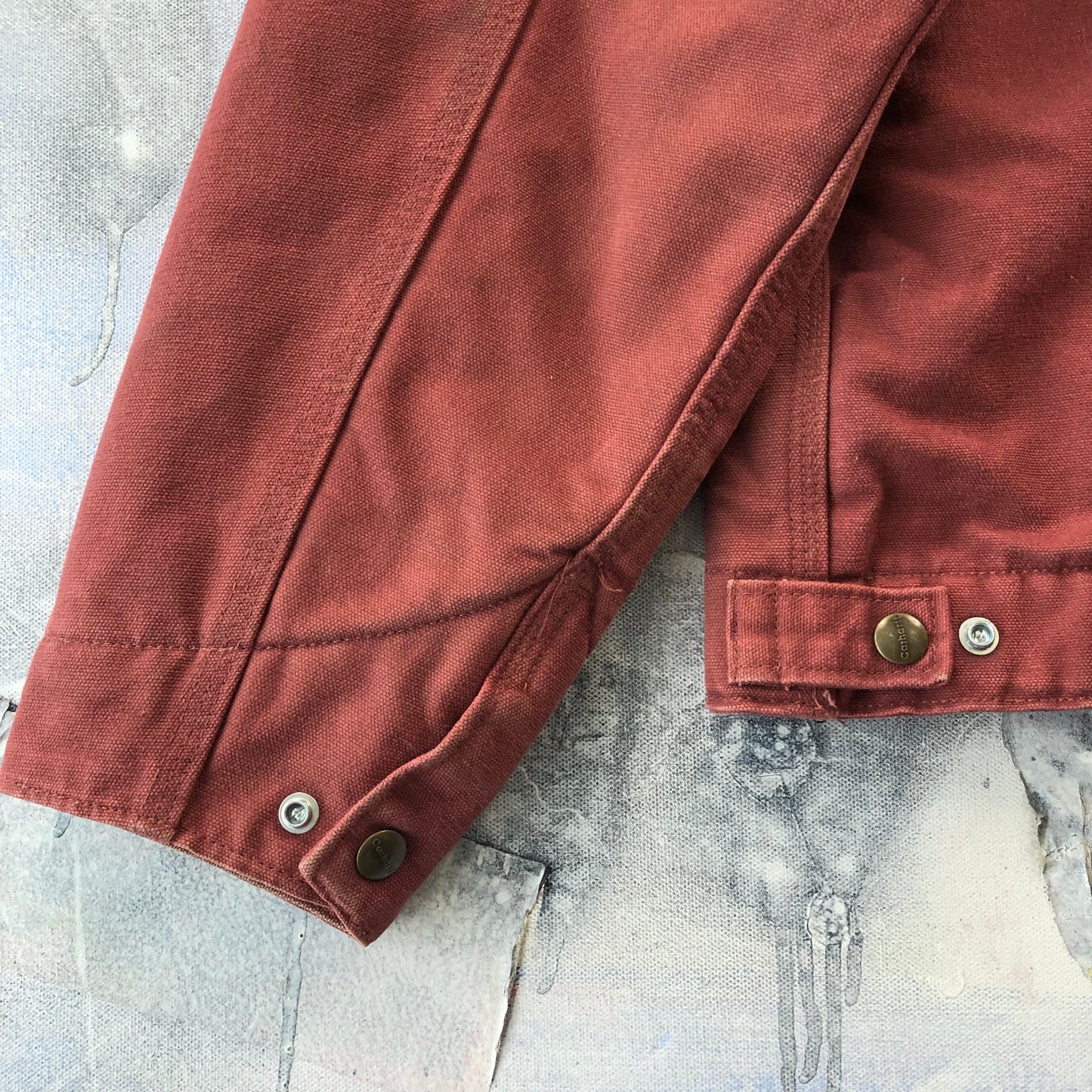 Vintage Carhartt WJ097 Detroit Workwear Blanket Lined Zip Jacket L