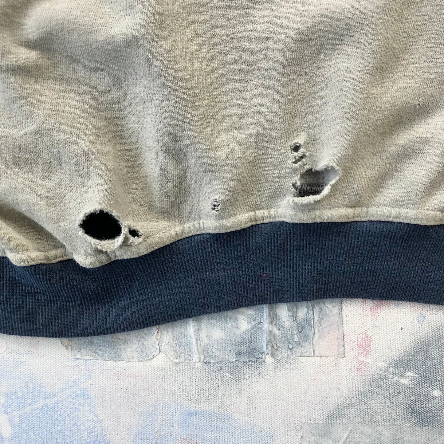 Hemp & Company Distressed Ringer Crewneck Sweatshirt XL