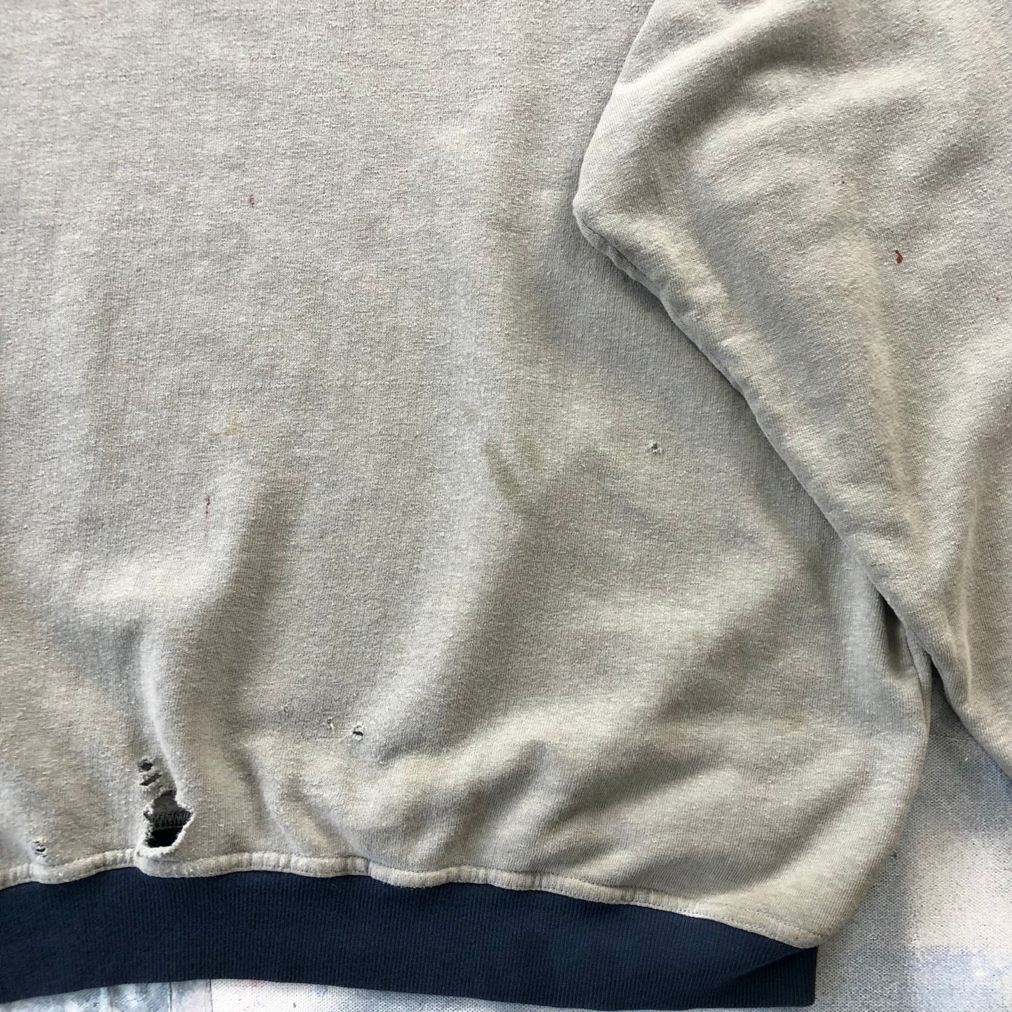 Hemp & Company Distressed Ringer Crewneck Sweatshirt XL