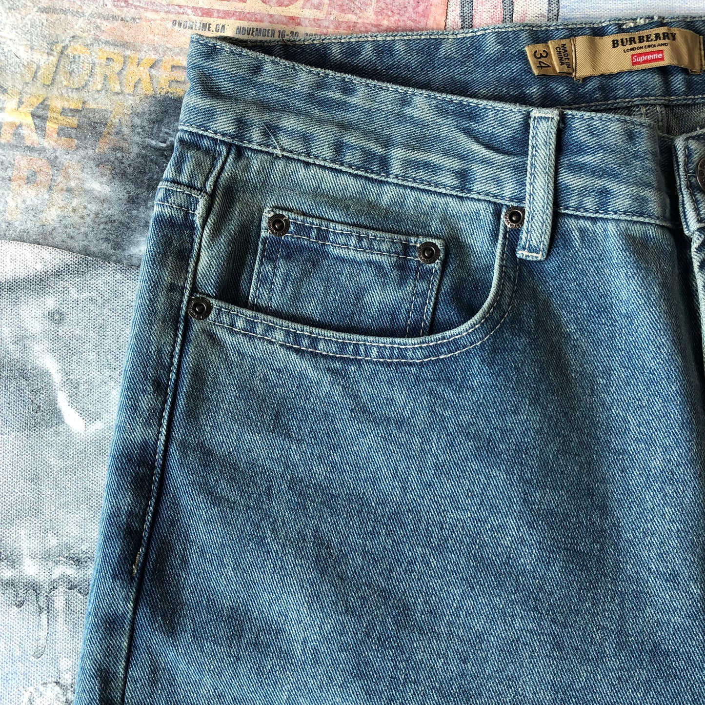 Supreme x Burberry Denim Jean W34