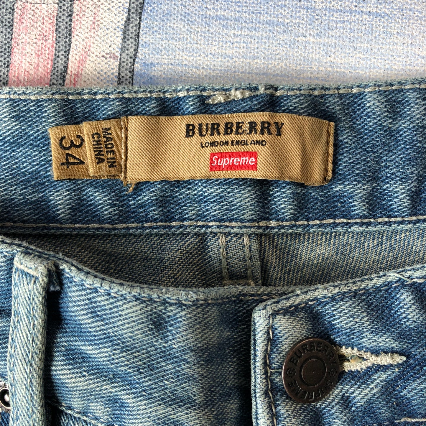 Supreme x Burberry Denim Jean W34