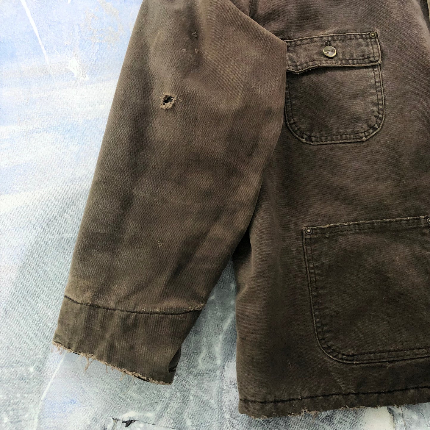 Vintage Carhartt C02 Blanket Lined Workwear Chore Button Jacket L