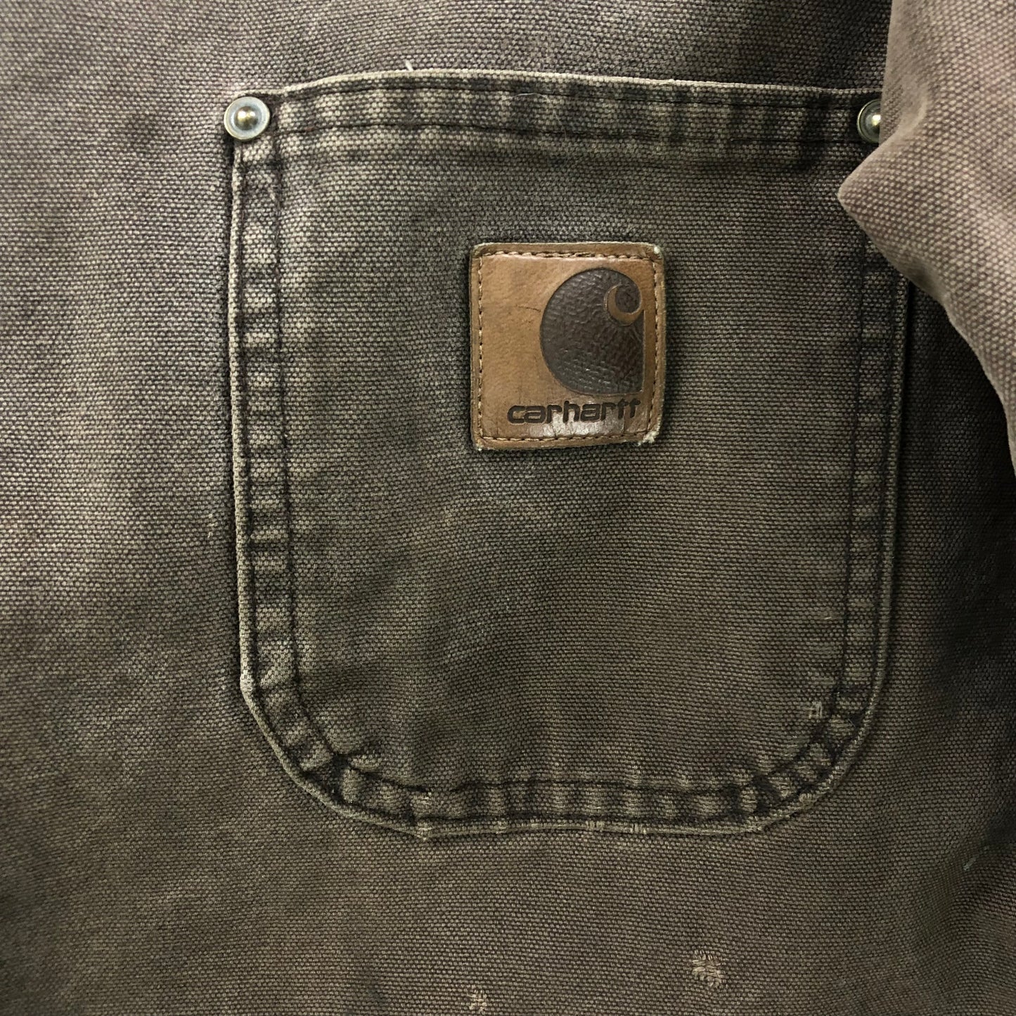 Vintage Carhartt C02 Blanket Lined Workwear Chore Button Jacket L