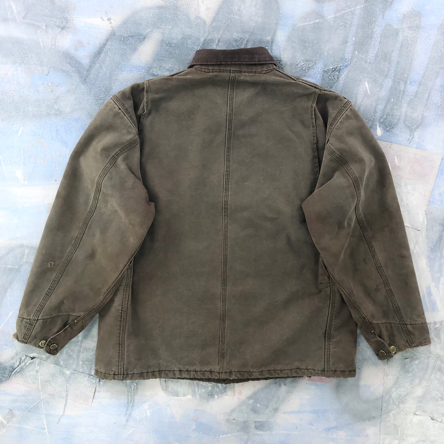 Vintage Carhartt C02 Blanket Lined Workwear Chore Button Jacket L
